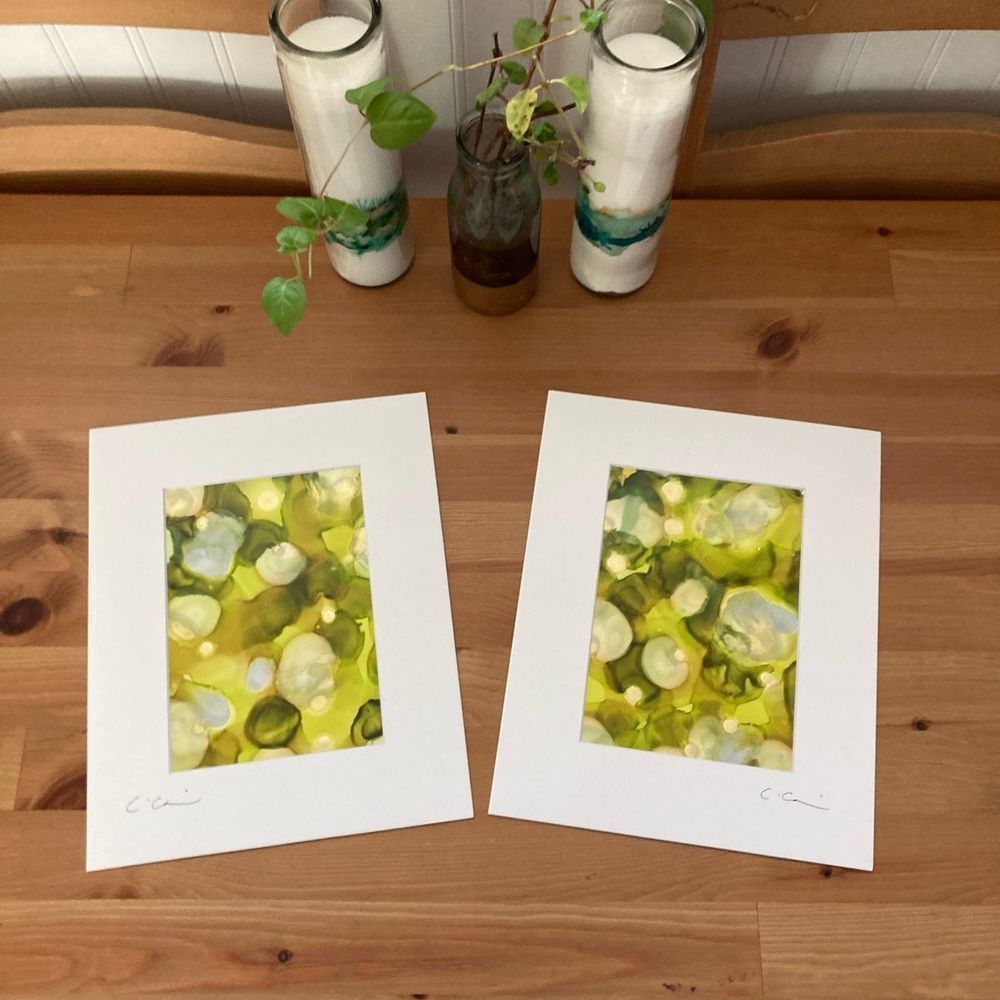 New Original Signed Artwork Alcohol Ink on Paper